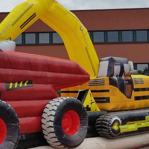 Der Spassmacher Hüpfburg Erlebnisbaustelle