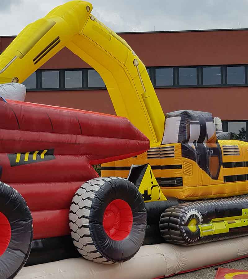 Der Spassmacher Hüpfburg Erlebnisbaustelle