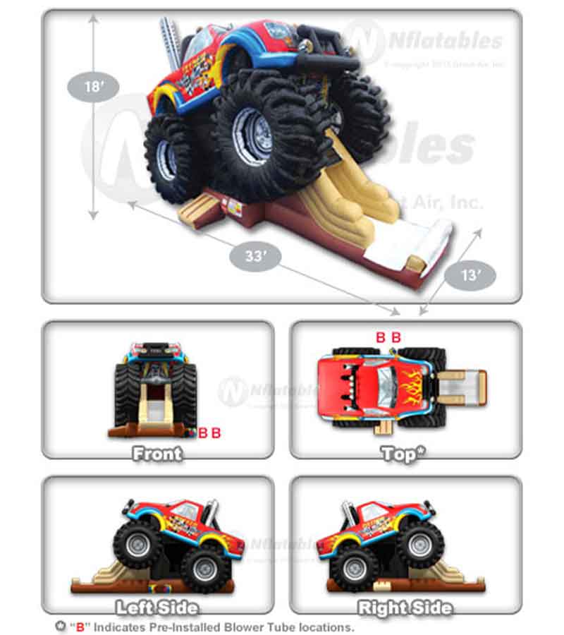 Der Spassmacher Hüpfburg Monster Truck