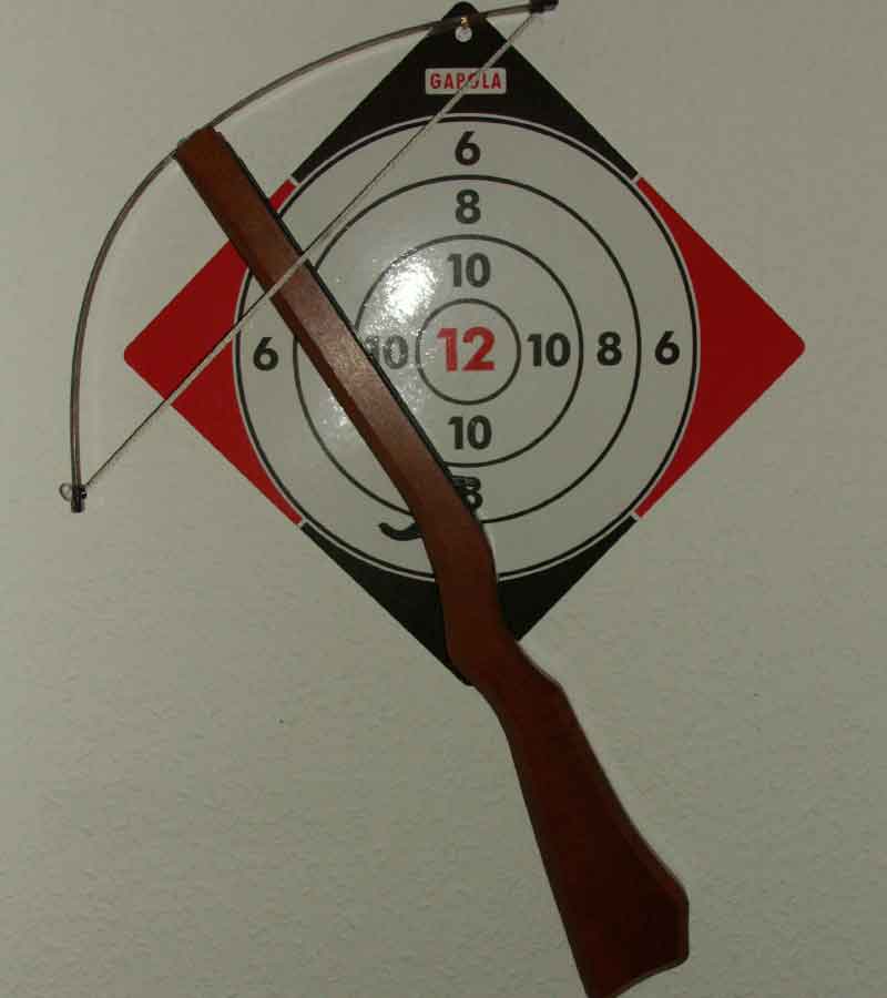 Der Spassmacher Armburst Schissstand mit Saugpfeilen