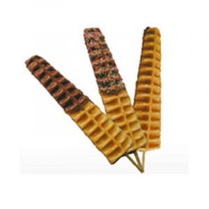 Der Spassmacher Waffeln am Stiel im Marktstand