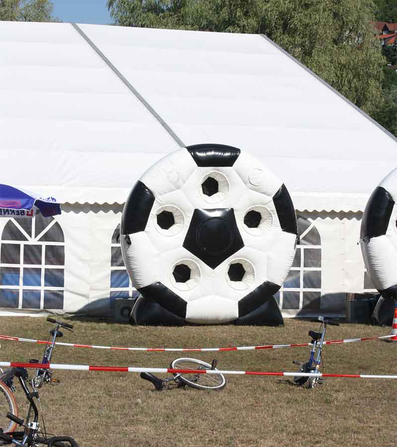Der Spassmacher Fussball Torwand rund-stehend