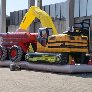 Der Spassmacher Hüpfburg Erlebnisbaustelle