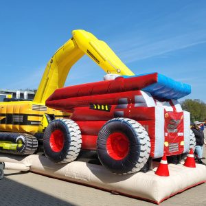 Der Spassmacher Hüpfburg Erlebnisbaustelle
