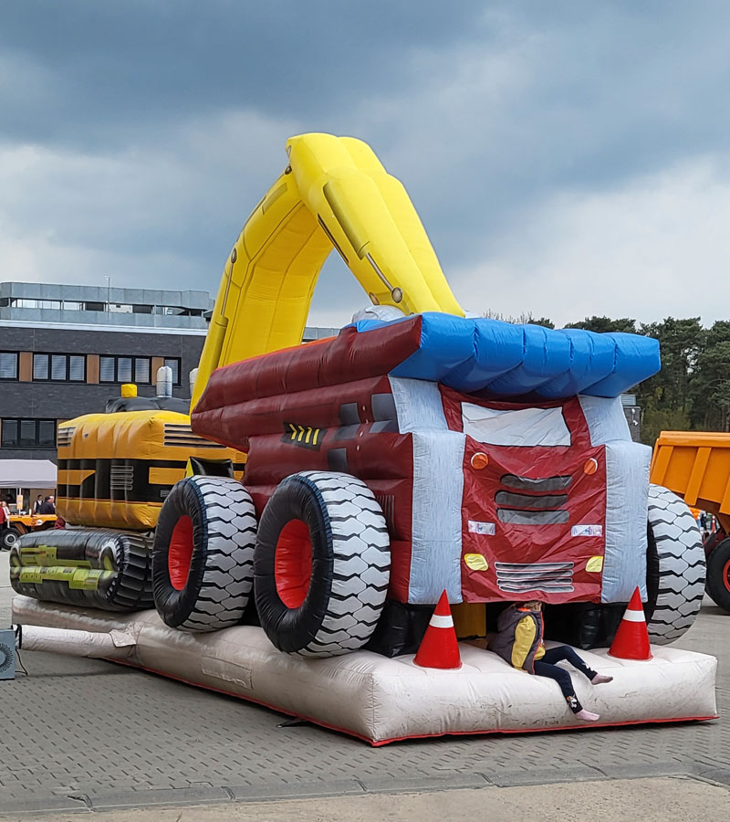 Der Spassmacher Hüpfburg Erlebnisbaustelle