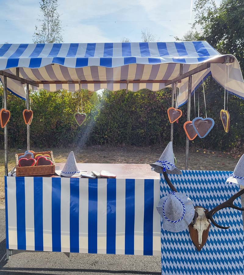 Der Spassmacher Marktstand nostalgisch Bayrisch