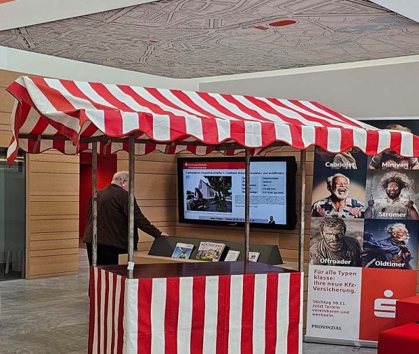 Marktstand nostalgisch groß