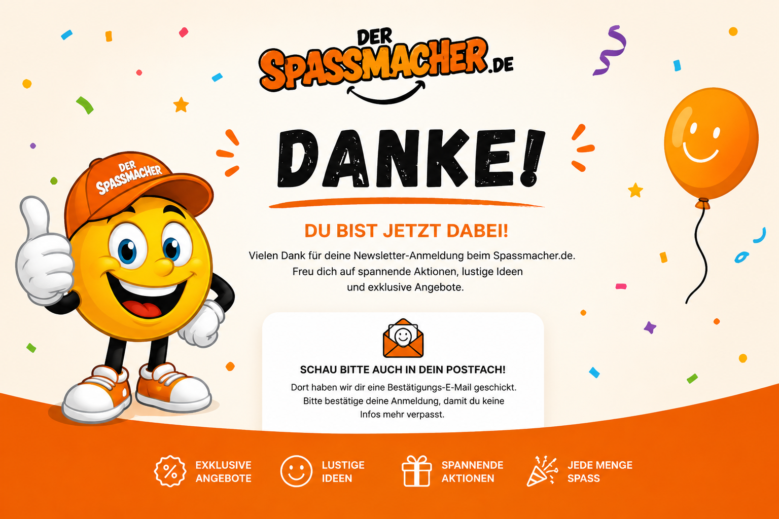 Der Spassmacher sagt danke